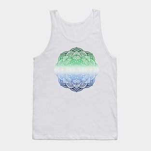 Gradient Gay Male Pride Mandala Tank Top